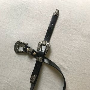 Black western belt size m